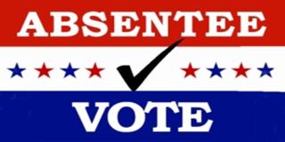 absentee vote sign